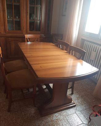 Sala completa in noce massello
