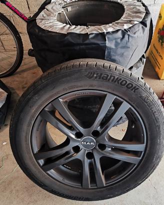 Ruote complete, cerchi MAK con gomme Hankook