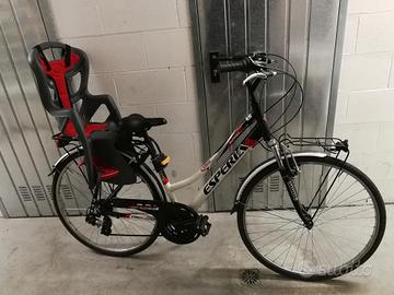 bicicletta 26, cambio Shimano, con seggiolino bimb
