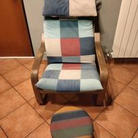 poltrona e appoggiapiedi