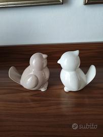 Coppia uccellini ceramica Fontebasso Tognana