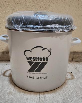 Pentola per sterilizzare e vasetti in vetro weck