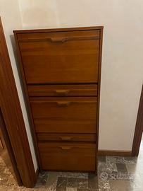 Scarpiera in legno vintage