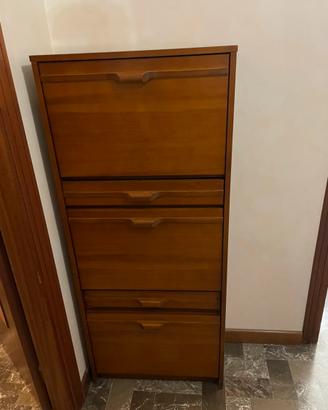 Scarpiera in legno vintage