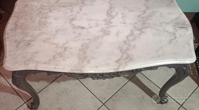 Tavolino piccolo legno marmo 