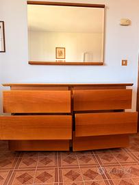 Comò - Cassettiera grande in Legno (+ specchio)