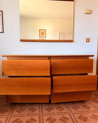 Comò - Cassettiera grande in Legno (+ specchio)