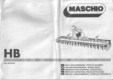Manuali originali per erpice rotante Maschio HB