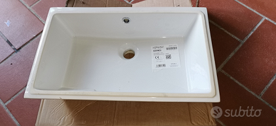 Lavabo sottopiano 50 cm slim bianco