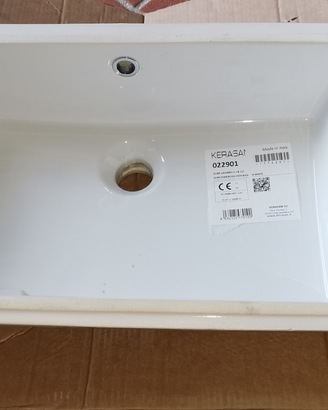 Lavabo sottopiano 50 cm slim bianco
