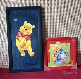 Coppia Quadretti Winnie the Pooh e Ih-Oh Disney