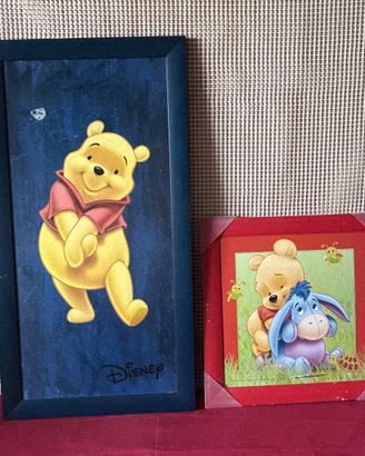 Coppia Quadretti Winnie the Pooh e Ih-Oh Disney