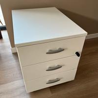 Cassettiera da ufficio bianca