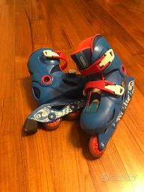 Roller bambino blu-rosso Decathlon 32-34