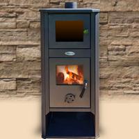 Stufa legna 12kw forno + porta legna