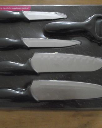 SANTOKU Nuovo set 5 pezzi - coltelli e pelapatate