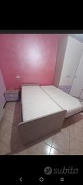Letto singolo con secondo letto e 2 materassi