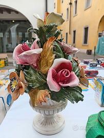 Ceramiche di Bassano composizione floreale