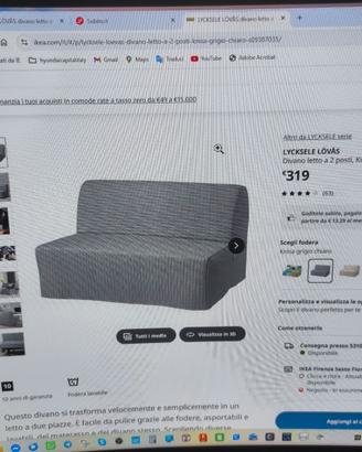 Divanetto 2 posti dell'Ikea matrimoniale
