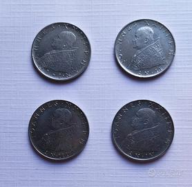 4 Monete Vaticano 100 Lire 1959-62
Serie completa 