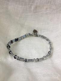 Bracciale da uomo grigio fatto a mano