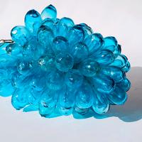 Lampadario in vetro a grappolo d'uva anni 60