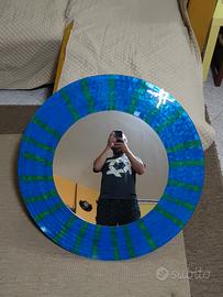 Specchio Rotondo  - Blu E Verde - Stile Mosaico

M