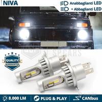 LAMPADINE LED H4 Per Fari LADA NIVA 6500K 8000LM