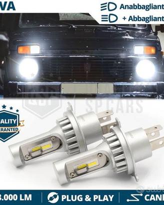 LAMPADINE LED H4 Per Fari LADA NIVA 6500K 8000LM