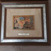 Quadro serigrafia argento riproduzione Antonio Lig