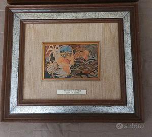 Quadro serigrafia argento riproduzione Antonio Lig