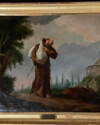 Ritorno al convento olio su tela XIX secolo