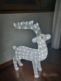 Renna effetto cristallo Galileo 74cm