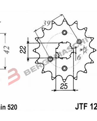 Pignone JT 14 denti Honda XL S 250 78-81
