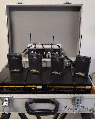 4 radiomicrofoni AKG trasmettitori e ricevitori
