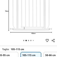 cancello di sicurezza da 105 a 115cm