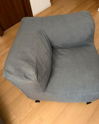 Pouf angolare grigio