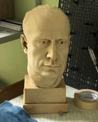 Busto in marmo di carrara anni 20/30 di Mussolini