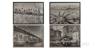 Quadri Puzzle 50x70 in bianco e nero New York e Pa