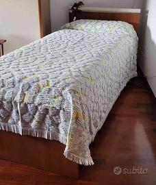 Copriletto singolo in cotone e ciniglia