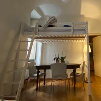 Letto a soppalco ikea con materasso