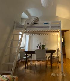 Letto a soppalco ikea con materasso