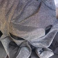 vestito argento brillantinato