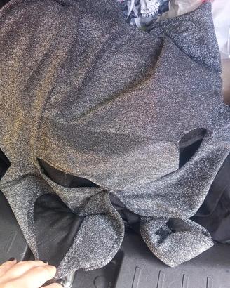 vestito argento brillantinato