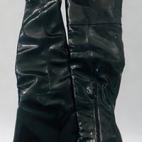 Stivale cuissard in vinile tacco alto