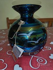 vaso vetro di murano multicolore vintage