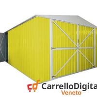 Box acciaio garage lamiera 360x600 giallo