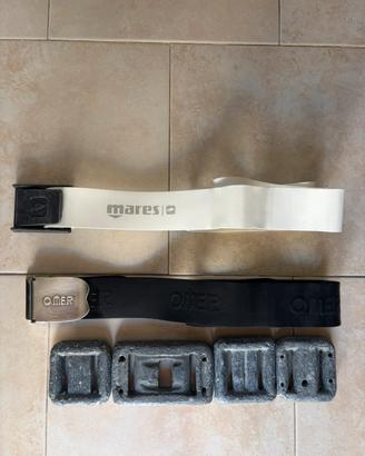 Cinture pesi sub elastica Mares Omer + 5 kg piombi