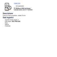 1086/210-205 URMET - Licenza proprietario Sclak