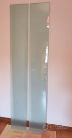 Coppia mensole in vetro 180x25 sp.15mm